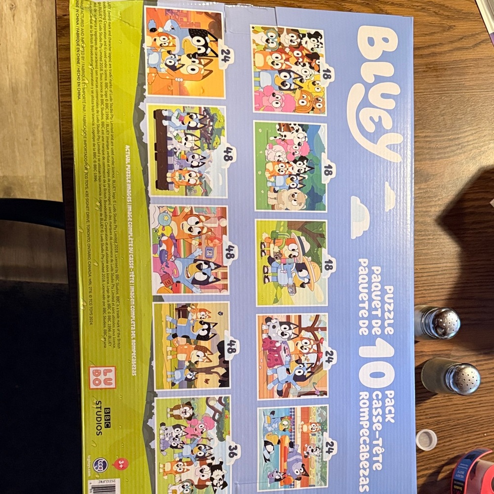 Bluey-10-Pack Puzzle Set - Colorful Fun for Kids